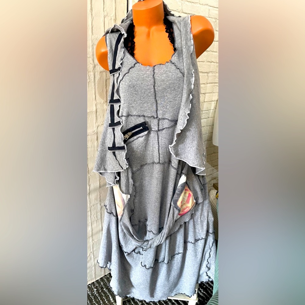 BOHO Grunge Handcrafted Dress/Vest Set S/M NEW!